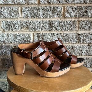 Madewell 1937 Leather Clog platform sandal size 8